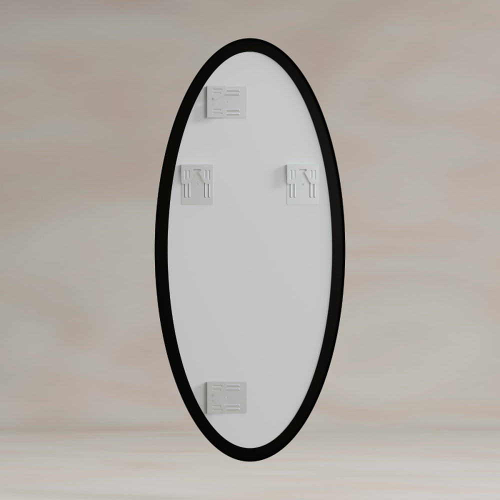 Oslo Oval Mirror 45x100cm - Black