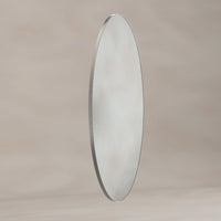 Oslo Oval Mirror 45x100cm - Brushed Nickel
