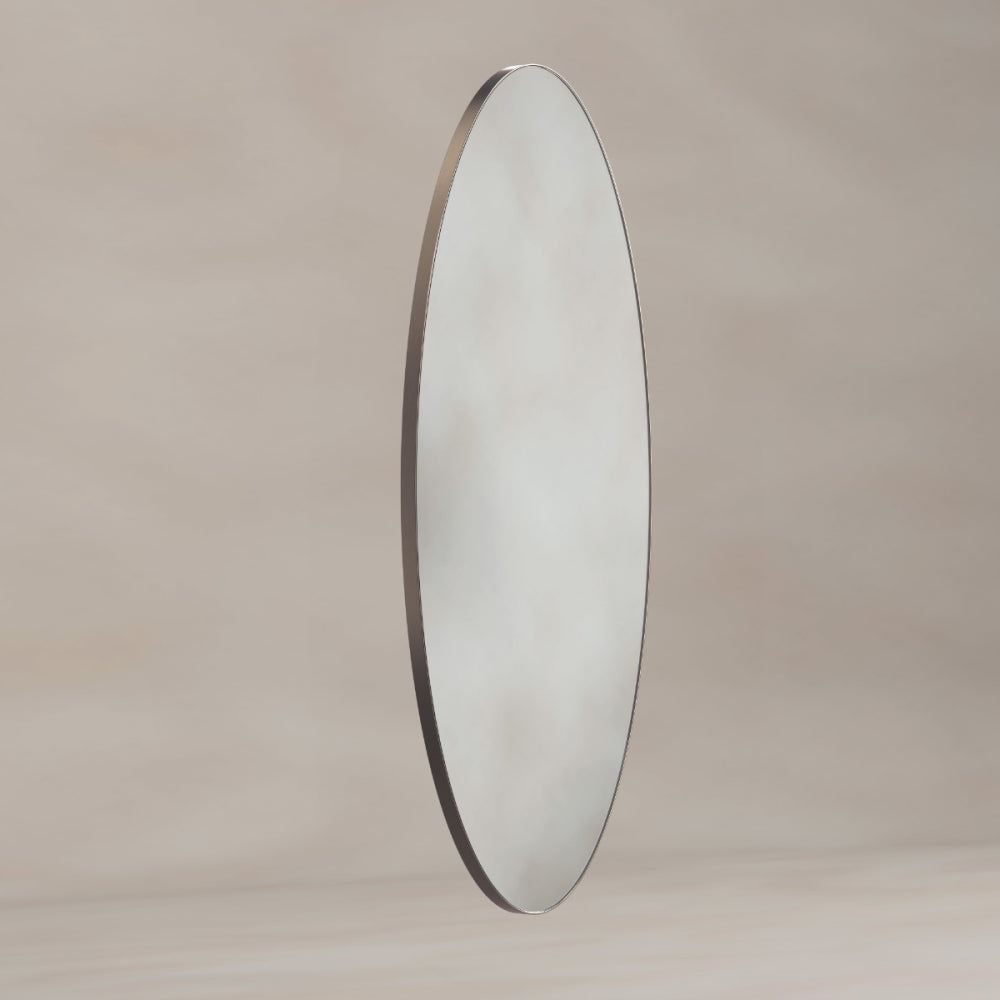 Oslo Oval Mirror 45x100cm - Brushed Bronze