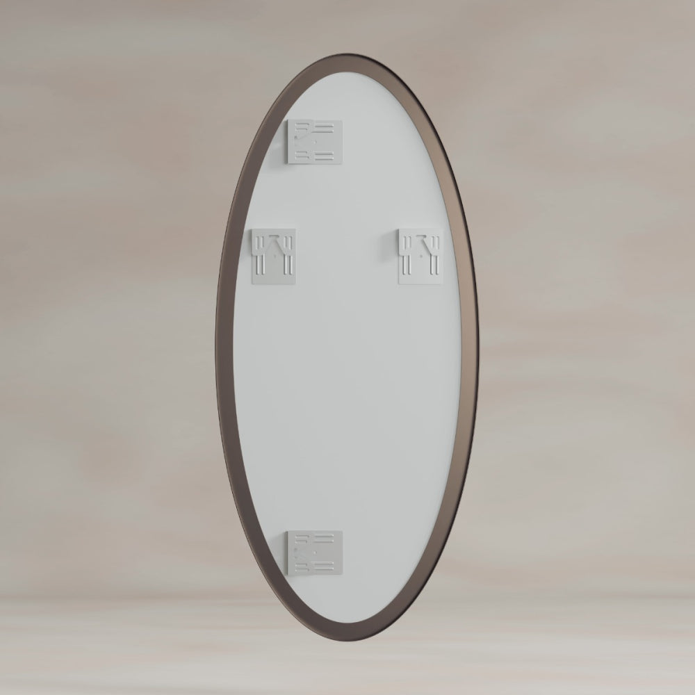 Oslo Oval Mirror 45x100cm - Brushed Bronze