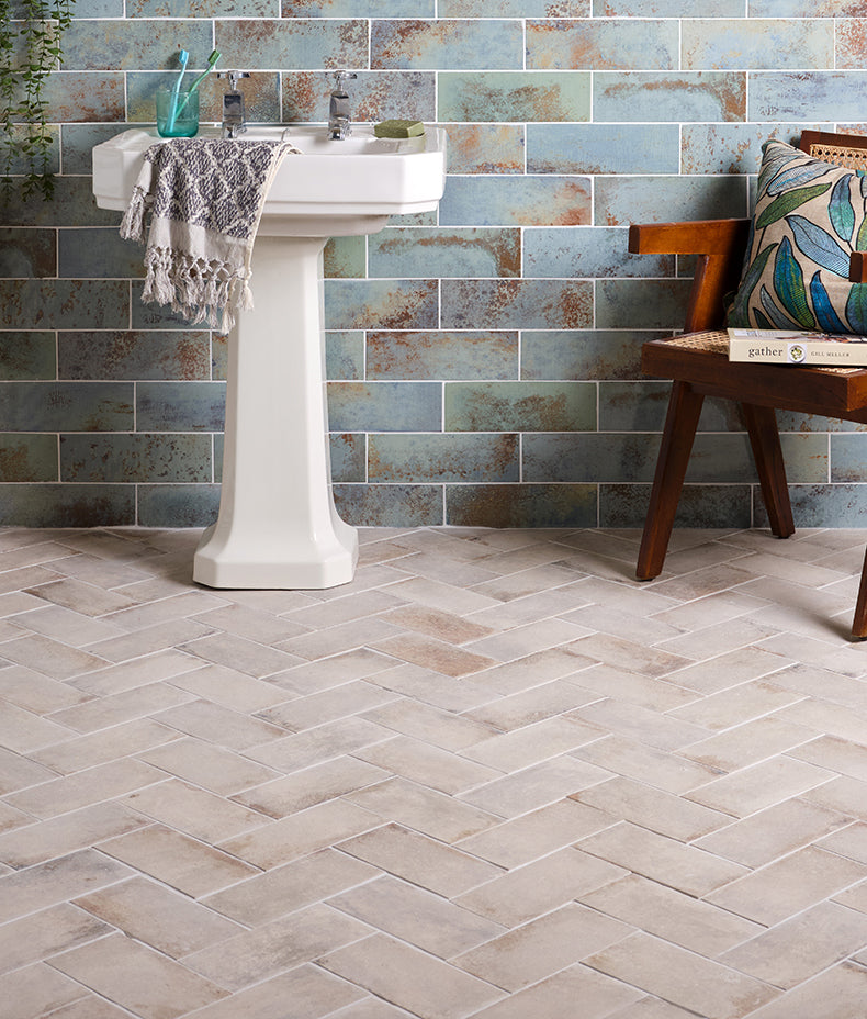 Osterley Porcelain White Brick 11cm Sample