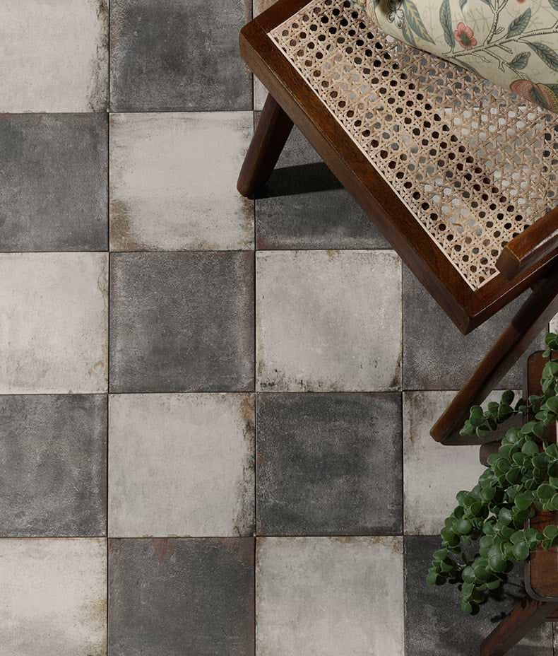 Osterley Porcelain Black Square 22.5cm