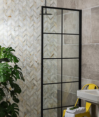 Palazzo Oro Honed Chevron Mosaic Marble 28cm