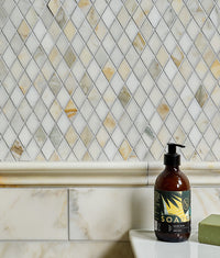 Palazzo Oro Honed Diamond Mosaic Marble 29.5cm Sample