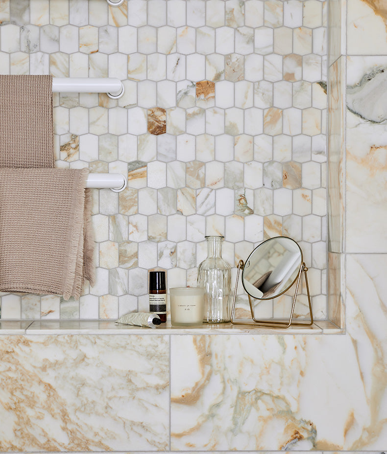 Palazzo Oro Marble Picket Mosaic 30.3cm