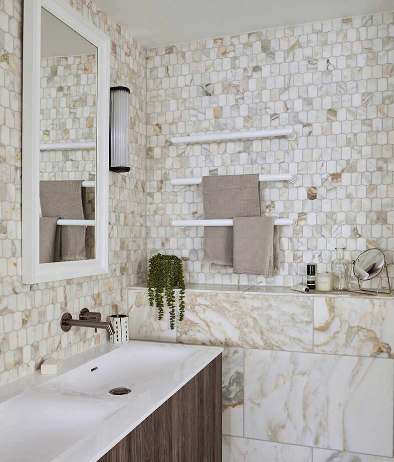 Palazzo Oro Marble Picket Mosaic 30.3cm