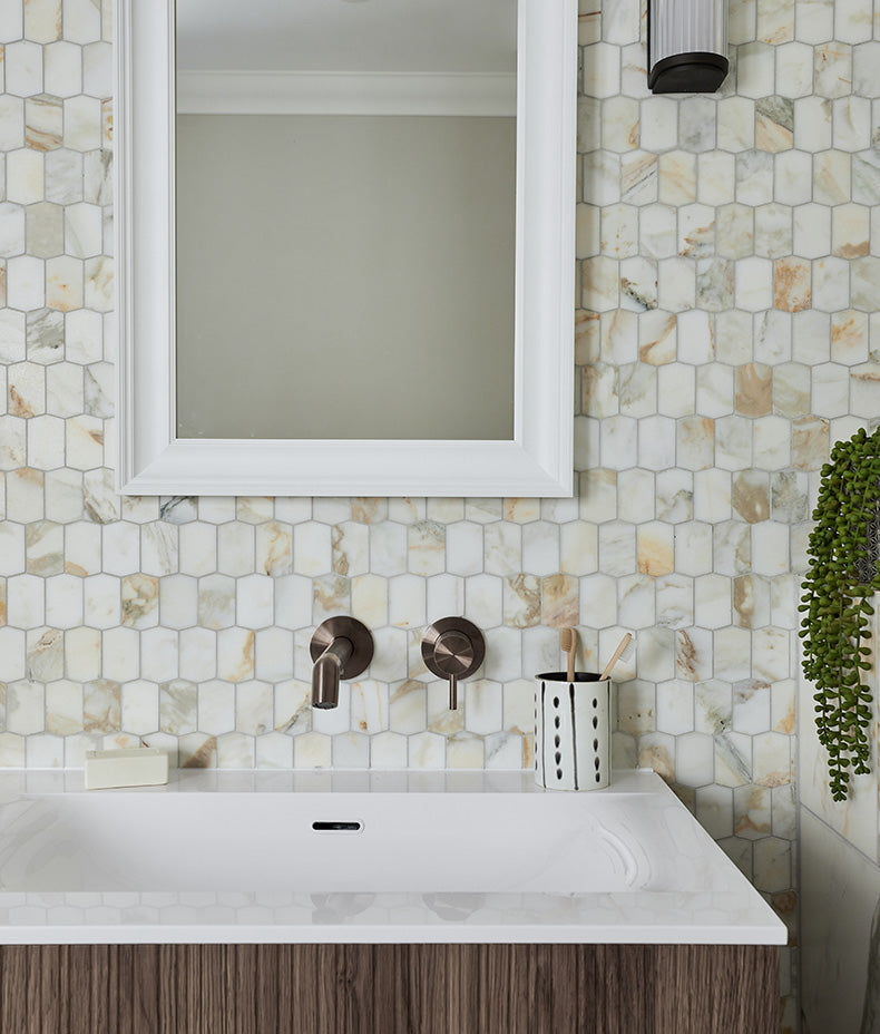 Palazzo Oro Marble Picket Mosaic 30.3cm