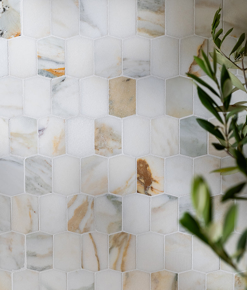 Palazzo Oro Marble Picket Mosaic 30.3cm