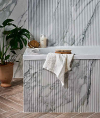 Palm Springs Porcelain Cerulean Fluted 60x120cm Sample