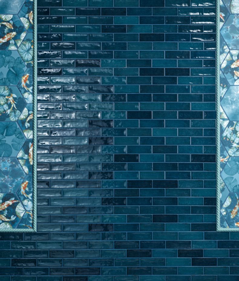 Petite Porcelain Gloss Blue 5cm
