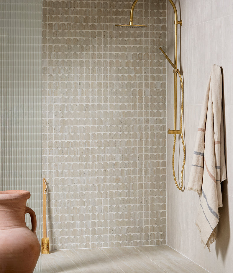 Plastercraft Linea Mano Porcelain Ecru Textured 60x120cm Sample
