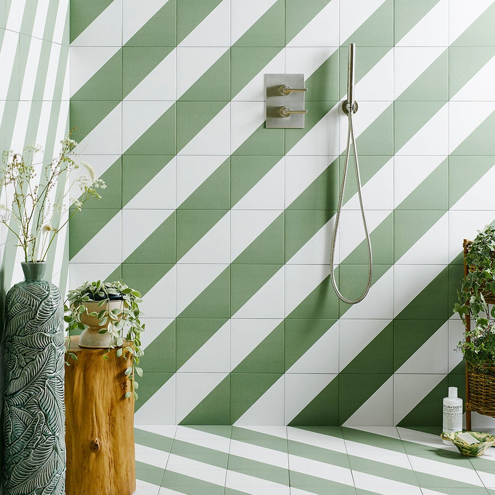 Bert & May Green Adalpardo Porcelain, £79.75/ M2 Decorative Tiles Decorative Tiles Sale Porcelain Decorative Tiles Fired Earth