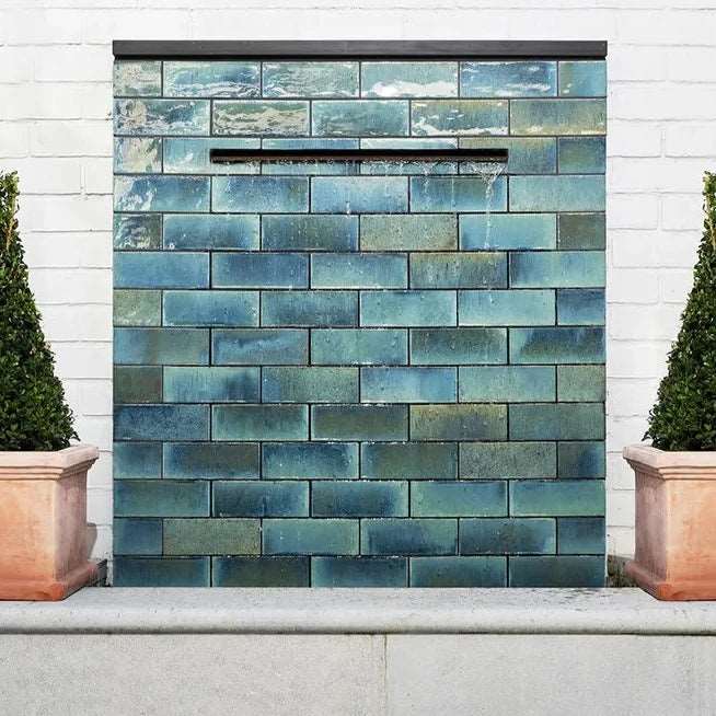 Pottery, Ocean Blue Brick, £88.80/ M2 Blue Tile Decorative Tiles Porcelain Decorative Tiles Ca Pietra