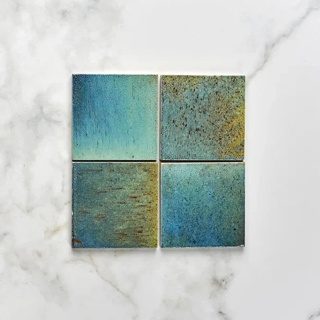 Pottery, Ocean Blue square, £84.00/ M2 Blue Tile Decorative Tiles Porcelain Decorative Tiles Ca Pietra