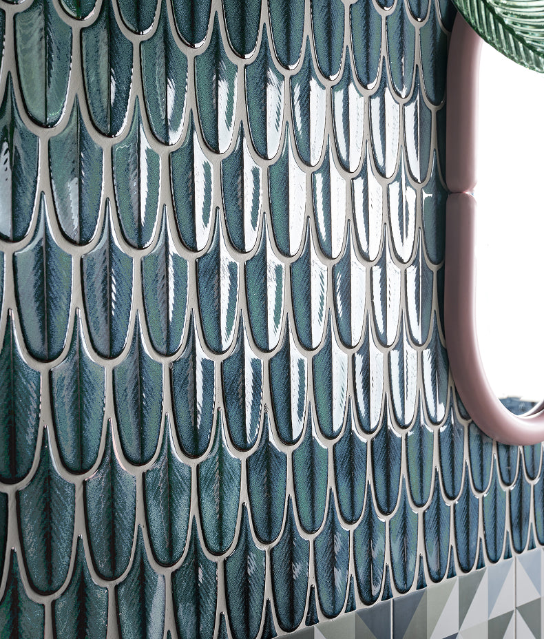 Preen Porcelain Mosaic Verdigris 30.5cm Sample