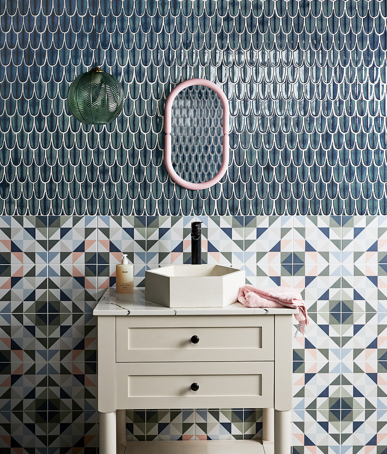 Preen Porcelain Mosaic Verdigris 30.5cm Sample