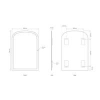 Porterhouse Overmantel Arch Mirror 60x90cm