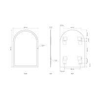 Porterhouse Arch Mirror 60x90cm