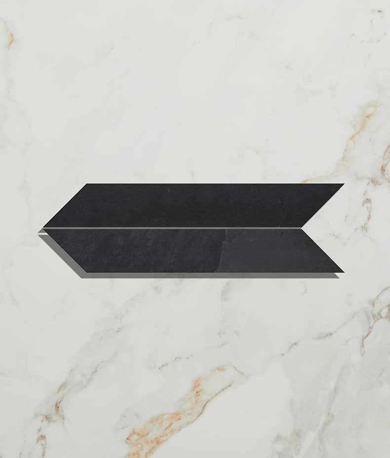 Metropolitan Slate Chevron Riven Finish 5cm