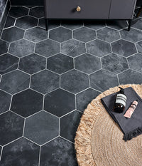 Metropolitan Slate Riven Finish Hexagon 21.5cm Sample