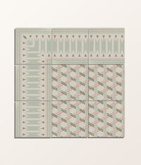 Aventuras Ziggy Border Olive Porcelain 15x15cm