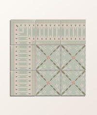 Aventuras Ziggy Border Olive Porcelain 15x15cm