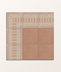 Aventuras Terracotta Field Porcelain 15x15cm