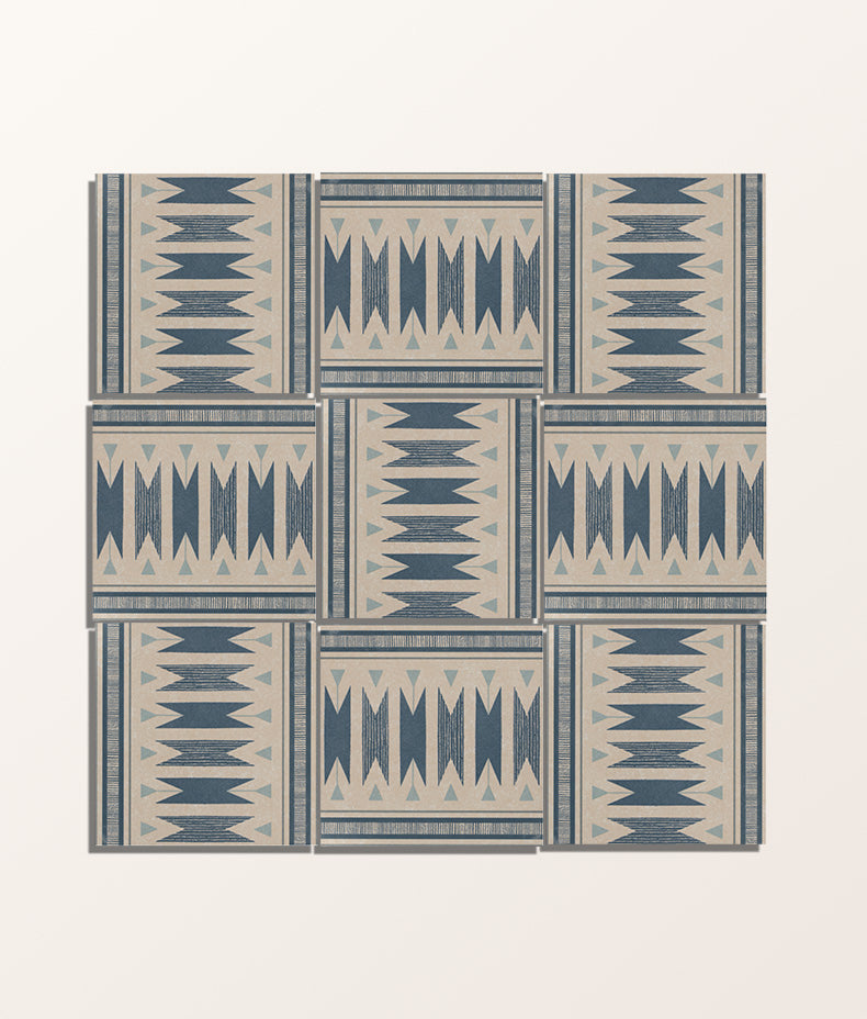 Aventuras Ziggy Border Blue Porcelain 15x15cm Sample