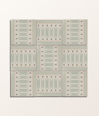 Aventuras Ziggy Border Olive Porcelain 15x15cm