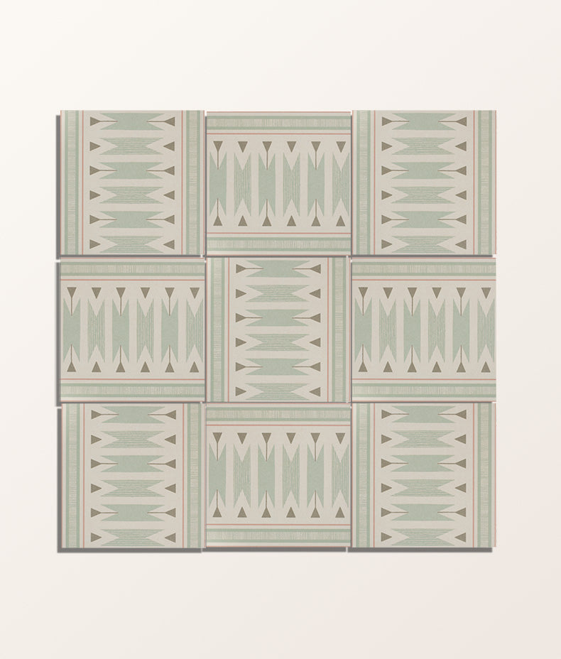 Aventuras Ziggy Border Olive Porcelain 15x15cm Sample