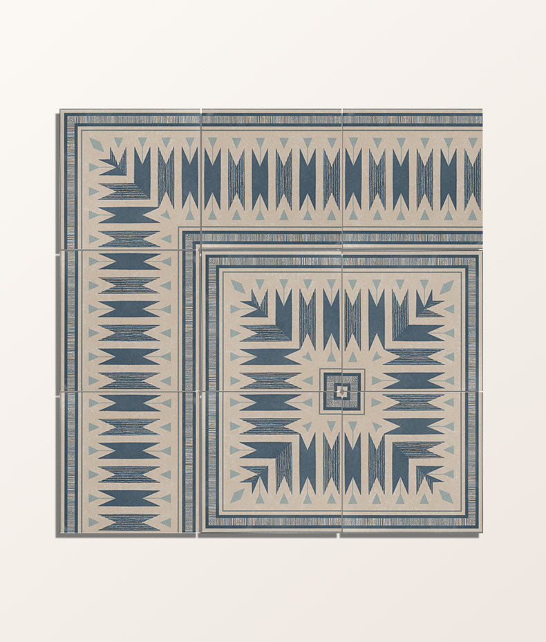 Aventuras Ziggy Corner Blue Porcelain 15x15cm Sample