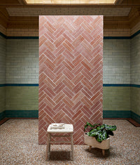 Reform Composite Stone Tumbled Salmon Pink 25x25cm