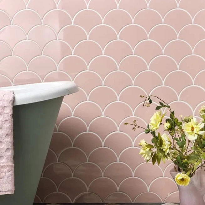 Riverland's Scales Decorative, Marsh Mallow, £198.13/ M2 Decorative Tiles Pink Tile Ca Pietra