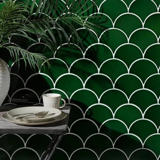 Riverland's Scales Decorative, Watercress, £198.13/ M2 Decorative Tiles Green Tile Ca Pietra