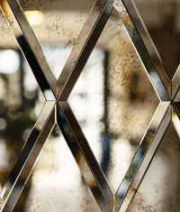 Rococo Glass Mirror Diamond Mercury 12.5x25cm Sample