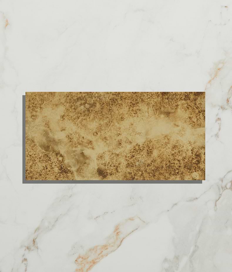 Rococo Glass Mirror Brass 30cm