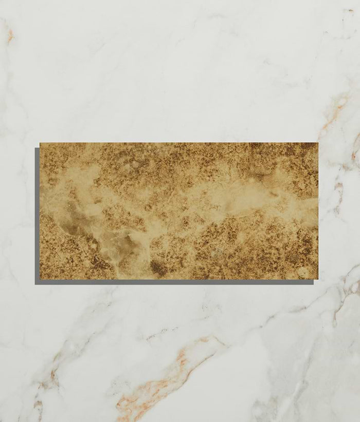 Rococo Glass Mirror Brass 30cm Sample