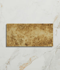 Rococo Glass Mirror Brass 30cm