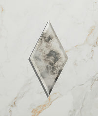 Rococo Glass Mirror Diamond Mercury 12.5x25cm