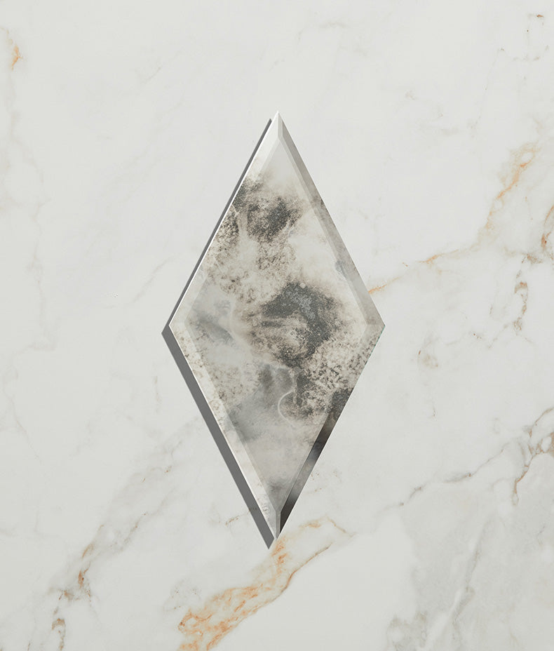 Rococo Glass Mirror Diamond Mercury 12.5x25cm Sample