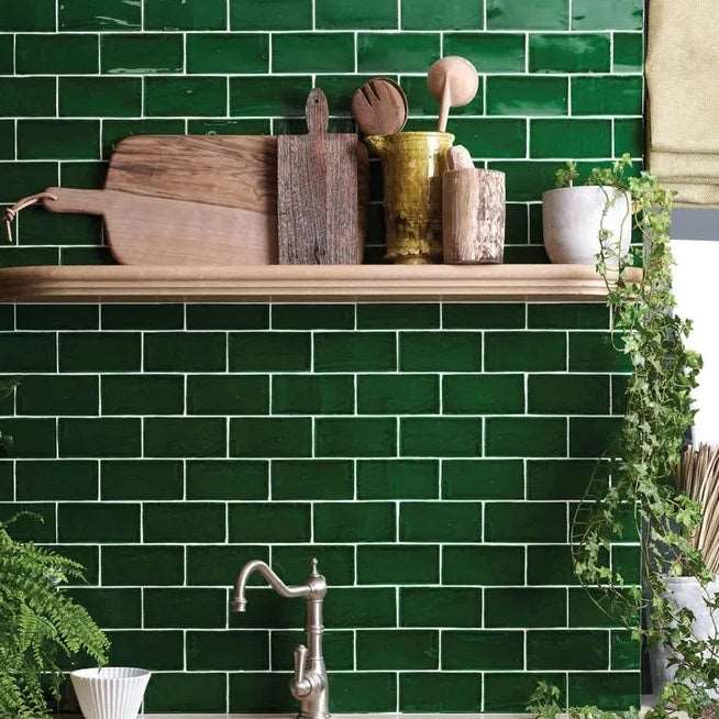 Seaton, Sea Grass, £106.67/ M2 Decorative Tiles Green Tile Ca Pietra