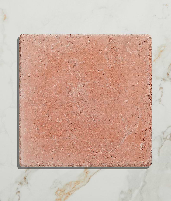 Reform Composite Stone Tumbled Salmon Pink 25x25cm