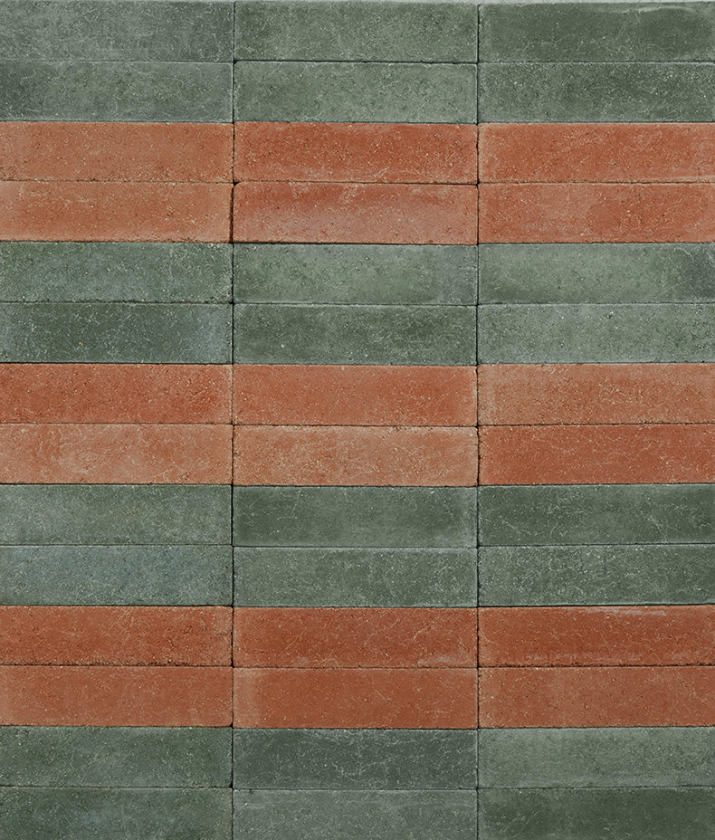 Reform Composite Stone Tumbled Leaf Green 6x25cm