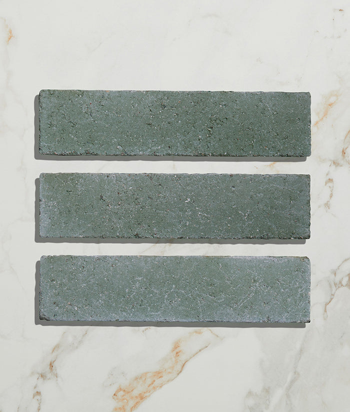 Reform Composite Stone Tumbled Leaf Green 6x25cm