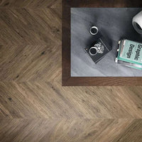 Arthis, Oleum, Chevron, £50.49/ M2 Brown Tile Wood Effect Tiles Caesar Ceramiche