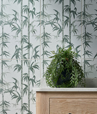 Silk Screen Ceramic Lantau Bamboo Smoke Green 33.3x55cm