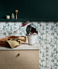 Silk Screen Ceramic Lantau Bamboo Smoke Green 33.3x55cm