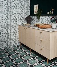 Victorian Style™ Porcelain Finchley Pattern Forest Green 28x28cm Sample
