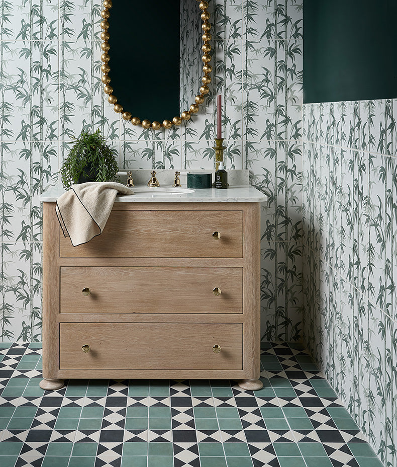 Victorian Style™ Porcelain Finchley Pattern Forest Green 28x28cm