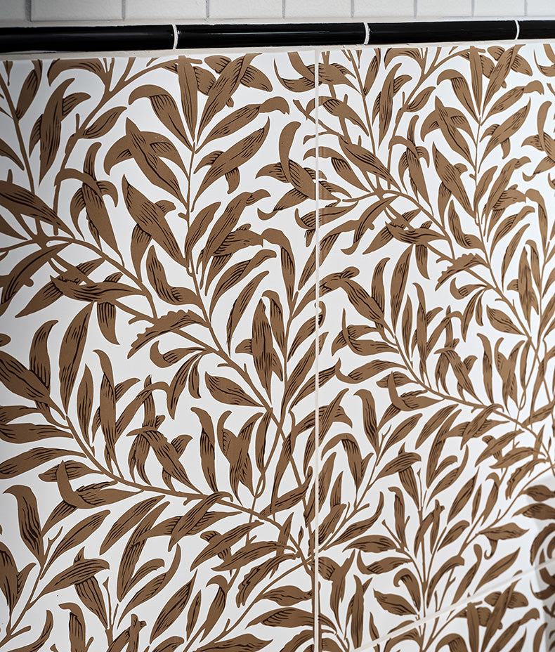 Silk Screen Ceramic Willow Cottage Tobacco 33.3x55cm Sample